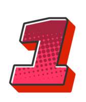 Comic Halftone Alphabet Letter and Number png