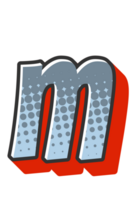 Comic Halftone Alphabet Letter and Number png