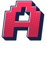 Comic Halftone Alphabet Letter and Number png