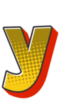 Comic Halftone Alphabet Letter and Number png