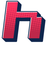 Comic Halftone Alphabet Letter and Number png