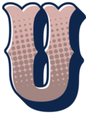 Comic Halftone Alphabet Letter and Number png