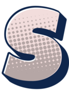 Comic Halftone Alphabet Letter and Number png