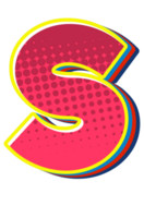 Comic Halftone Alphabet Letter and Number png