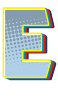 Comic Halftone Alphabet Letter and Number png