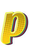 Comic Halftone Alphabet Letter and Number png