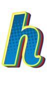 Comic Halftone Alphabet Letter and Number png