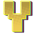 Comic Halftone Alphabet Letter and Number png