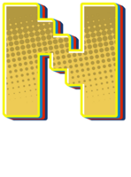 Comic Halftone Alphabet Letter and Number png