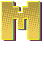 Comic Halftone Alphabet Letter and Number png