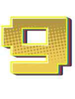 Comic Halftone Alphabet Letter and Number png