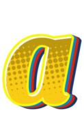 Comic Halftone Alphabet Letter and Number png