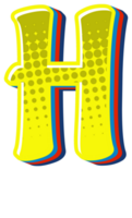 Comic Halftone Alphabet Letter and Number png