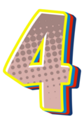 Comic Halftone Alphabet Letter and Number png