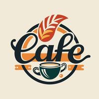 A logo featuring the word cafe in various typography styles for a trendy cafe brand, Experiment with different typography styles for a minimalist cafe logo vector