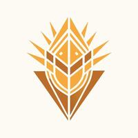 Logo featuring geometric shapes inspired by radian concept, symbolizing a beer company, Geometric shapes inspired by the concept of radiant skin vector