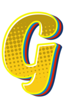 Comic Halftone Alphabet Letter and Number png