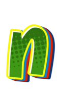 Comic Halftone Alphabet Letter and Number png