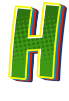 Comic Halftone Alphabet Letter and Number png