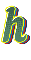 Comic Halftone Alphabet Letter and Number png