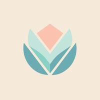 un sofisticado logo presentando delicado flores en suave pastel colores, ideal para un flor tienda negocio, suave, pastel colores en un calmante composición, minimalista sencillo moderno logo diseño vector