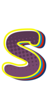 Comic Halftone Alphabet Letter and Number png