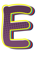 Comic Halftone Alphabet Letter and Number png