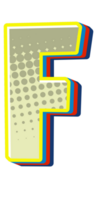 Comic Halftone Alphabet Letter and Number png