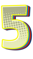 Comic Halftone Alphabet Letter and Number png