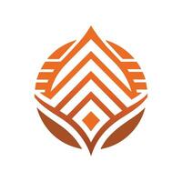 un minimalista logo diseño en naranja y blanco colores para un compañía, sencillo y subestimado logo incorporando resumen formas o patrones vector