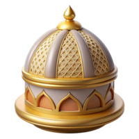 cute 3d of islamic mosque dome png