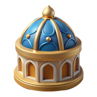 cute 3d of islamic mosque dome png