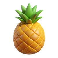 3d icon illustration of pineapple fruit png