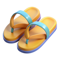 3d icon illustration of flip flops png