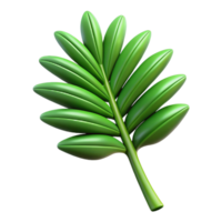 3d icon illustration of tropical leaf png