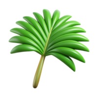 3d icon illustration of tropical leaf png