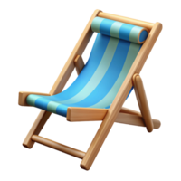 3d icono ilustración de playa silla png