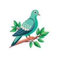 Realistic pigeon-bird concept illustration vector