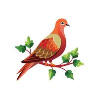 Realistic pigeon-bird concept illustration vector