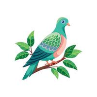 Realistic pigeon-bird concept illustration vector