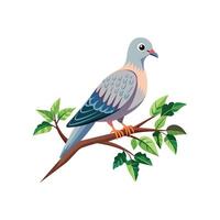 Realistic pigeon-bird concept illustration vector