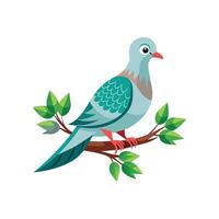 Realistic pigeon-bird concept illustration vector