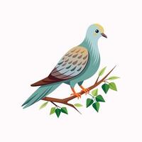 Realistic pigeon-bird concept illustration vector