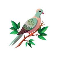 Realistic pigeon-bird concept illustration vector