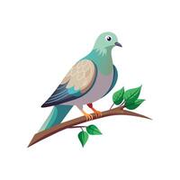 Realistic pigeon-bird concept illustration vector