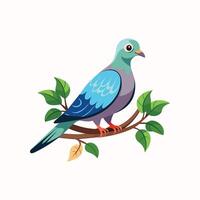 Realistic pigeon-bird concept illustration vector