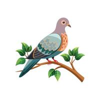 Realistic pigeon-bird concept illustration vector