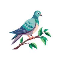 Realistic pigeon-bird concept illustration vector