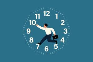 Time to run. Time Management Concept. vector