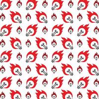 Fire bulb especial trendy multicolor repeating pattern illustration background design vector